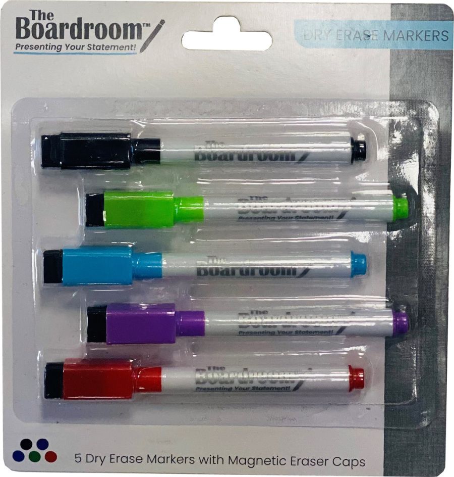 96 Pack of Dry Erase Markers with Eraser Caps 5 CT Assorted Colors
