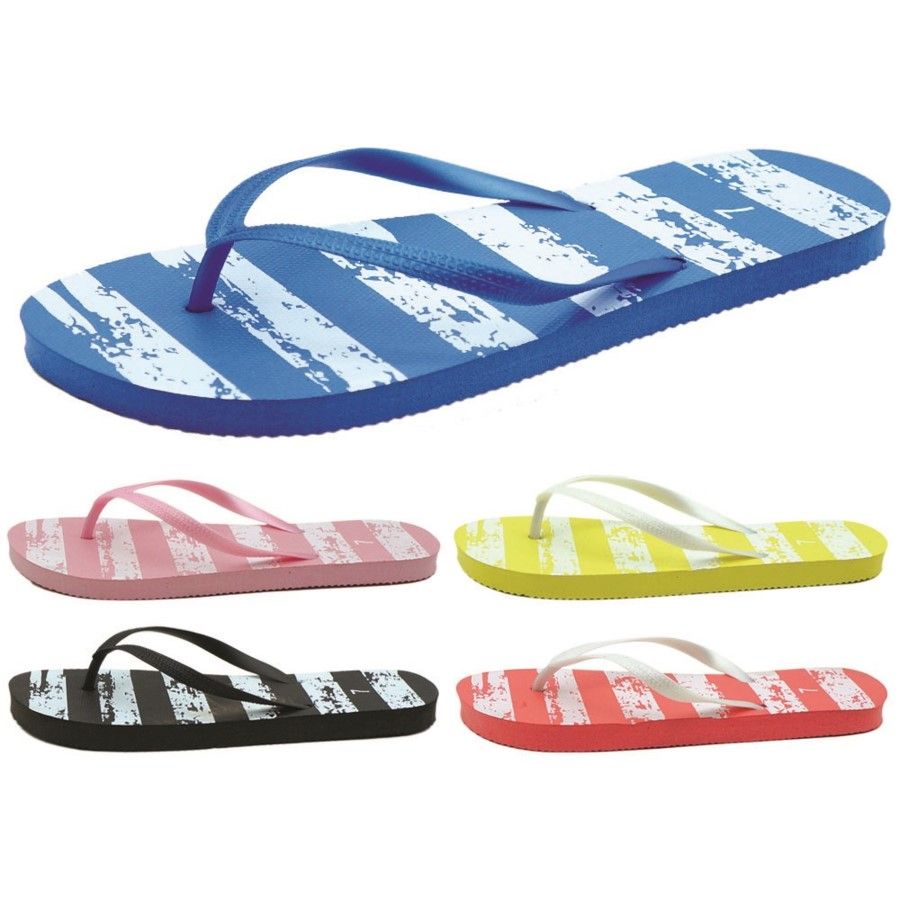 printed flip flops