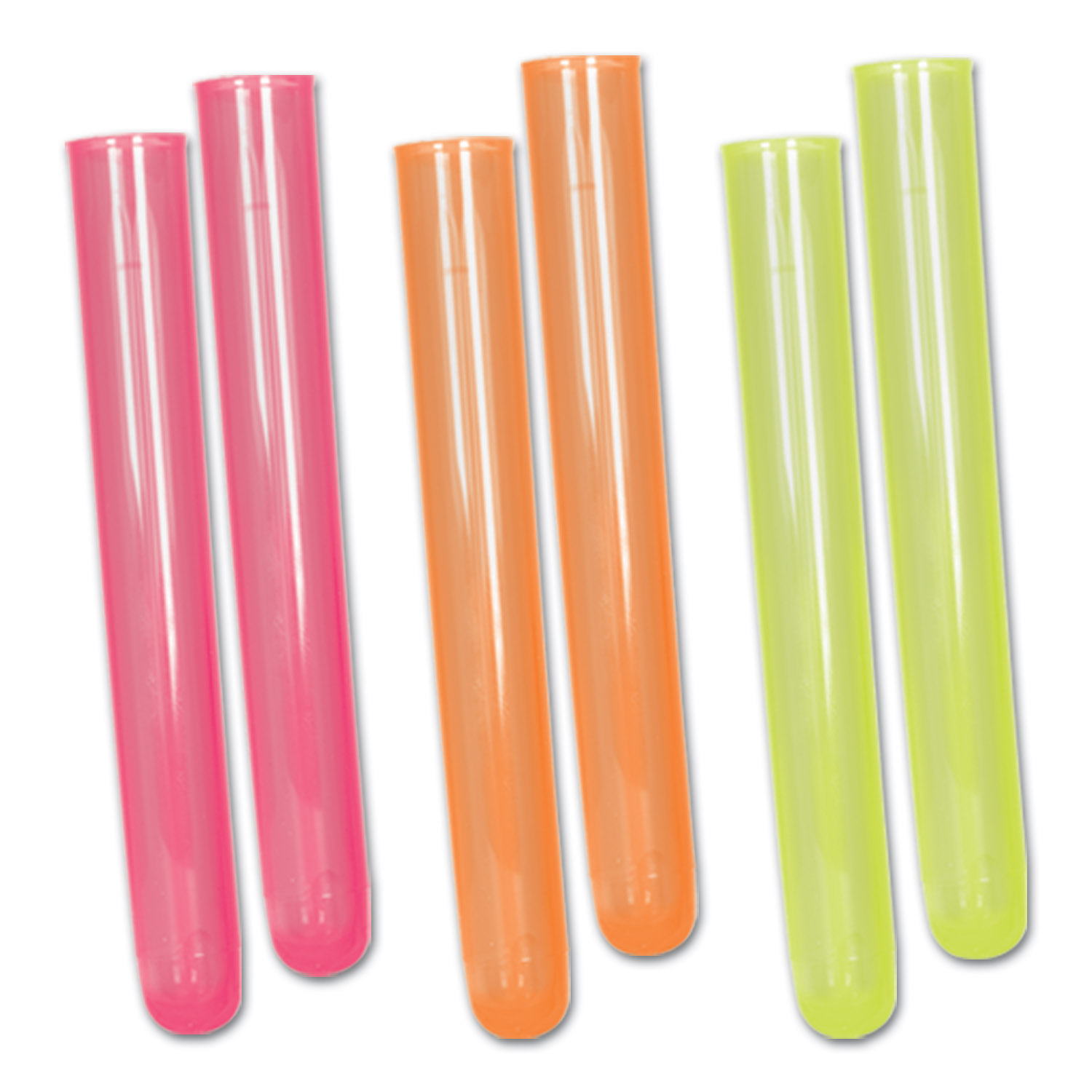 12 Pack of Neon Test Tube Shots asstd colors.